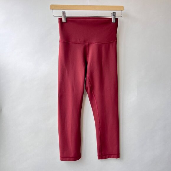 Lululemon Wunder Train Highrise crop leggings, Savannah red, Size 6 B159 - Picture 3 of 9
